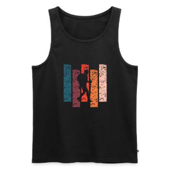Vintage gift hike - Men's Premium Organic Tank Top - black - Front - Michal (187cm)