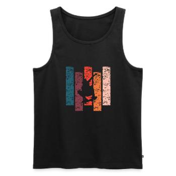 Vintage-Geschenk Skateboard - Männer Premium Bio Tank Top - Schwarz - Vorne - Michal (187cm)