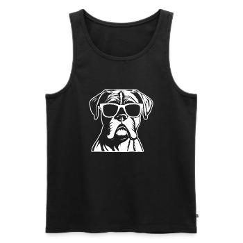 Boxer Dog Dog Breeds - Men's Premium Organic Tank Top - black - Front - Michal (187cm)