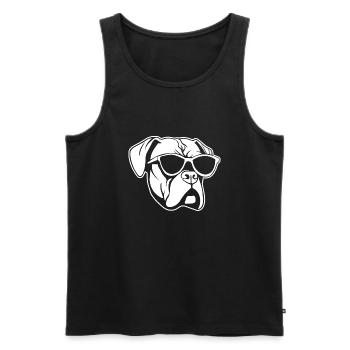Boxer Dog Dog Breeds - Men's Premium Organic Tank Top - black - Front - Michal (187cm)