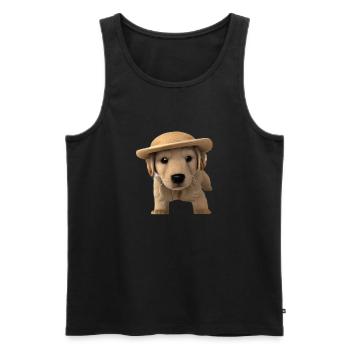 Propriétaires de chiens Golden Retriever chiots chiens - Débardeur bio Premium Homme - noir - Devant - Michal (187cm)