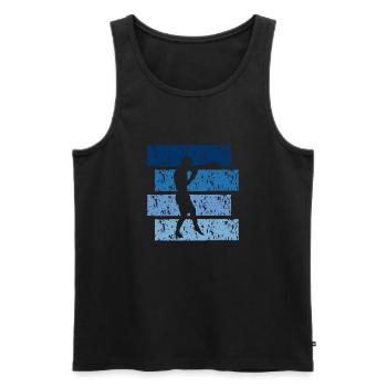 Vintage-Geschenkboxen - Männer Premium Bio Tank Top - Schwarz - Vorne - AI Model Male 178 light (178cm)