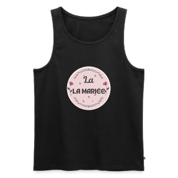 La mariée - Débardeur bio Premium Homme - noir - Devant - Michal (187cm)