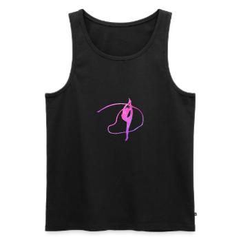 Akrobatische Gymnastik Mädchen Double Exposure - Männer Premium Bio Tank Top - Schwarz - Vorne - AI Model Male 178 light (178cm)