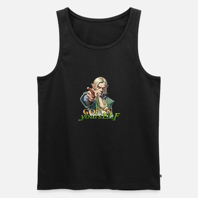 Elf V.4 - Männer Premium Bio Tank Top - Schwarz