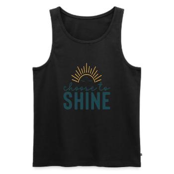 Choose To Shine - Men's Premium Organic Tank Top - black - Front - AI Model Male 178 light (178cm)