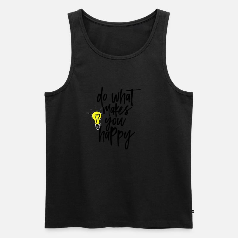 MOTIVATION - Männer Premium Bio Tank Top - Schwarz