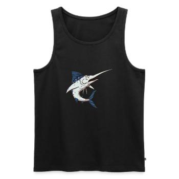Schwertfisch - Männer Premium Bio Tank Top - Schwarz - Vorne - AI Model Male 178 light (178cm)