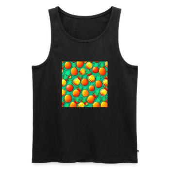 Ananas-Paradies - Männer Premium Bio Tank Top - Schwarz - Vorne - AI Model Male 178 light (178cm)