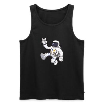 Astronaut In Space - Men's Premium Organic Tank Top - black - Front - AI Model Male 178 light (178cm)
