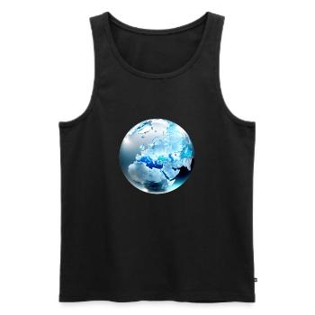Crystal Earth - Männer Premium Bio Tank Top - Schwarz - Vorne - Michal (187cm)