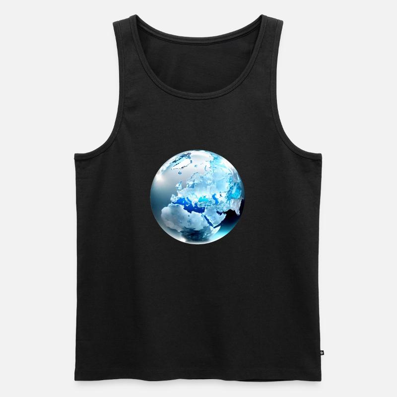 Crystal Earth - Männer Premium Bio Tank Top - Schwarz