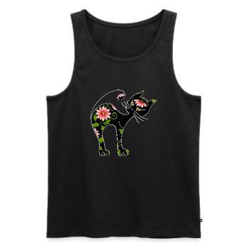 Kommen Sie - Männer Premium Bio Tank Top - Schwarz - Vorne - Michal (187cm)