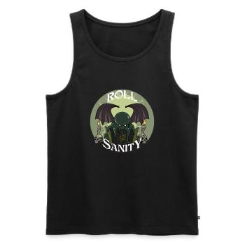 Sanity Check - Débardeur bio Premium Homme - noir - Devant - Michal (187cm)