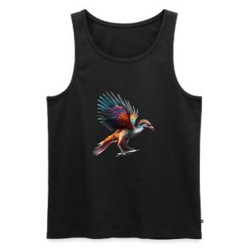 Saurier haben sich zu Vögel weiter entwickelt - Männer Premium Bio Tank Top - Schwarz - Vorne - AI Model Male 178 light (178cm)
