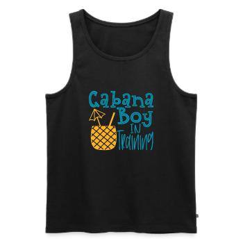 Cabana Boy in Training - Männer Premium Bio Tank Top - Schwarz - Vorne - Michal (187cm)