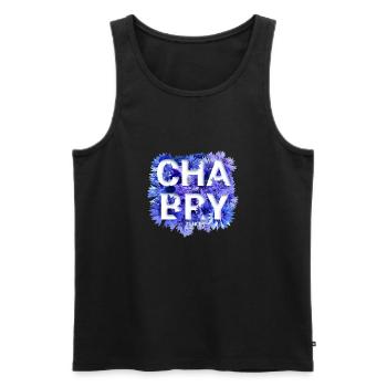Chabry - Opole - Men's Premium Organic Tank Top - black - Front - AI Model Male 178 light (178cm)