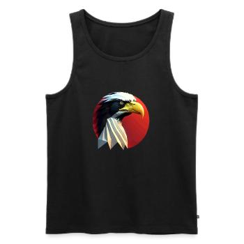 Eagle #2 - Men's Premium Organic Tank Top - black - Front - AI Model Male 178 light (178cm)
