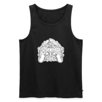 Controller Gaming Video Games Gamepad - Men's Premium Organic Tank Top - black - Front - Michal (187cm)