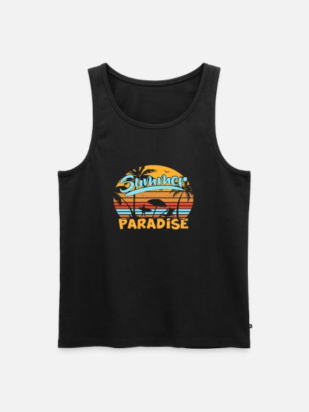 Summer Paradise - Men's Premium Organic Tank Top - black