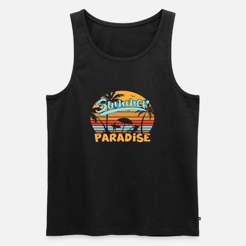 Summer Paradise - Männer Premium Bio Tank Top - Schwarz
