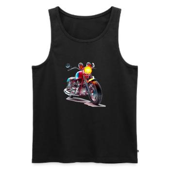 Chaque moto raconte sa propre histoire - Débardeur bio Premium Homme - noir - Devant - Michal (187cm)