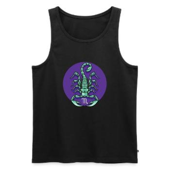 Zodiac - Star Sign - Scorpio - neg - Männer Premium Bio Tank Top - Schwarz - Vorne - Michal (187cm)