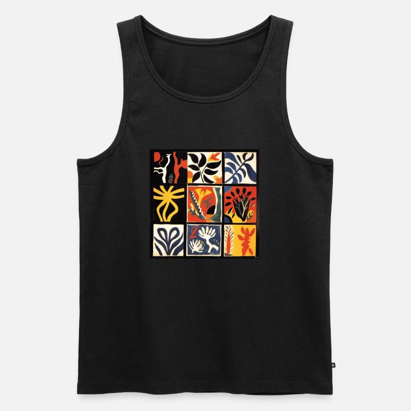 ZEITGENÖSSISCHER BLUMENSTRAUSS - Männer Premium Bio Tank Top - Schwarz