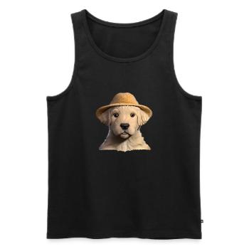 Propriétaires de chiens Golden Retriever chiots chiens - Débardeur bio Premium Homme - noir - Devant - Michal (187cm)