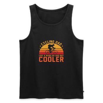 Cycling Dad like a regular Dad but cooler - Männer Premium Bio Tank Top - Schwarz - Vorne - Michal (187cm)