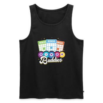 Bingo Buddies - Männer Premium Bio Tank Top - Schwarz - Vorne - AI Model Male 178 light (178cm)