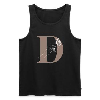 Magischer Schmetterlingsbuchstabe - Männer Premium Bio Tank Top - Schwarz - Vorne - AI Model Male 178 light (178cm)