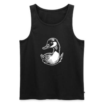 Duck Birds Ducks - Men's Premium Organic Tank Top - black - Front - AI Model Male 178 light (178cm)
