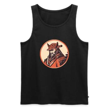Samurai, Bushi, Ronin, Schwertmeister, Shogun - Männer Premium Bio Tank Top - Schwarz - Vorne - AI Model Male 178 light (178cm)