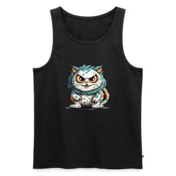 Bino le streum - Männer Premium Bio Tank Top - Schwarz - Vorne - AI Model Male 178 light (178cm)
