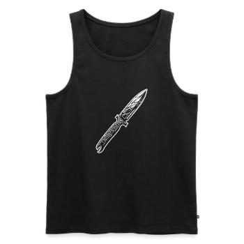 Knife Cutler Knife Lover - Men's Premium Organic Tank Top - black - Front - AI Model Male 178 light (178cm)