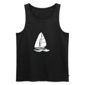 voilier voilier voilier voilier voilier voilier - Débardeur bio Premium Homme - noir - Devant - Michal (187cm)