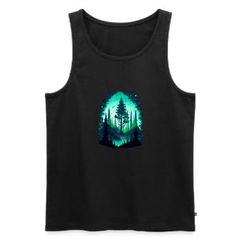 Magischer Wald - Männer Premium Bio Tank Top - Schwarz - Vorne - AI Model Male 178 light (178cm)