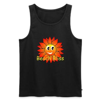 Beach Bliss - sunny holidays - Men's Premium Organic Tank Top - black - Front - AI Model Male 178 light (178cm)