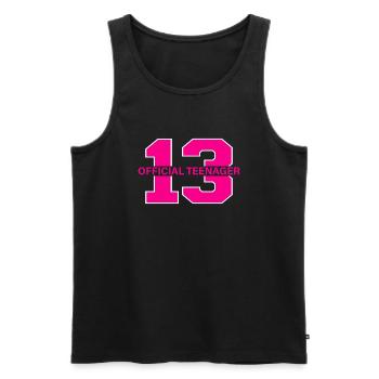 Adolescent officiel 13 - Débardeur bio Premium Homme - noir - Devant - Michal (187cm)