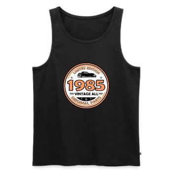 vintage 1985 - Débardeur bio Premium Homme - noir - Devant - Michal (187cm)