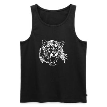 Panther Predator Jungle Wildcat - Débardeur bio Premium Homme - noir - Devant - AI Model Male 178 light (178cm)