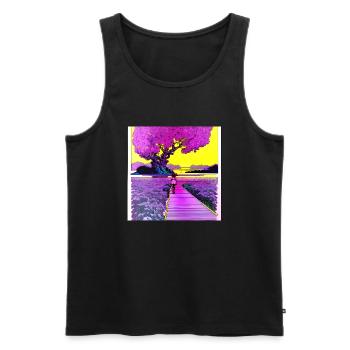 Blooming imagination - Men's Premium Organic Tank Top - black - Front - AI Model Male 178 light (178cm)