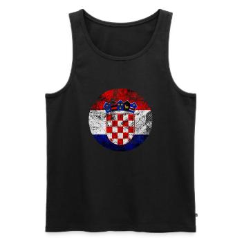 Croatie hrvatska croatie hrv voyage europe zagreb - Débardeur bio Premium Homme - noir - Devant - Michal (187cm)