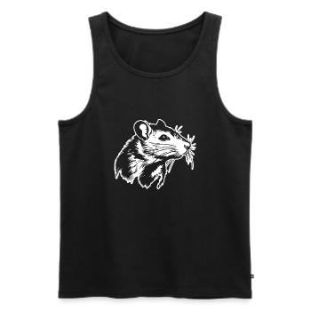 Ratte Maus Nagetier Ratten - Männer Premium Bio Tank Top - Schwarz - Vorne - AI Model Male 178 light (178cm)