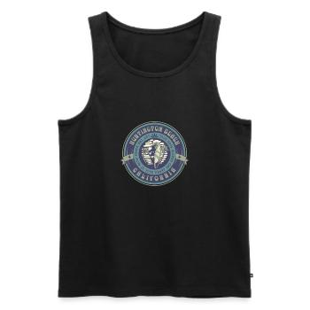 Huntington Beach California Surf - Men's Premium Organic Tank Top - black - Front - Michal (187cm)