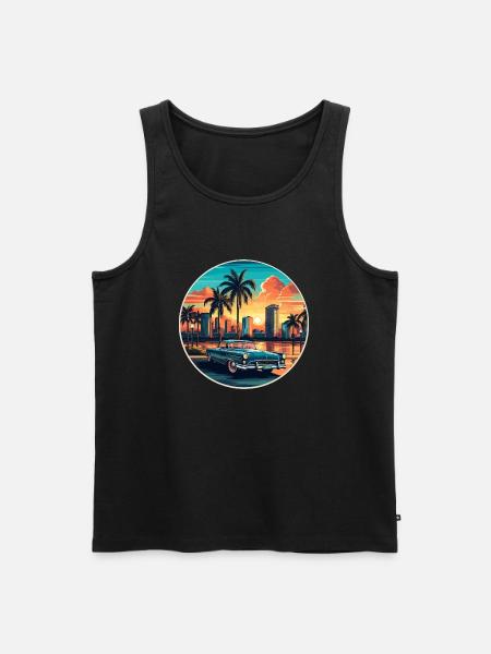 Cuba - Männer Premium Bio Tank Top - Schwarz