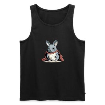 Kiki le chinchilla - Débardeur bio Premium Homme - noir - Devant - AI Model Male 178 light (178cm)