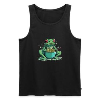 Guigui the frog - Men's Premium Organic Tank Top - black - Front - AI Model Male 178 light (178cm)