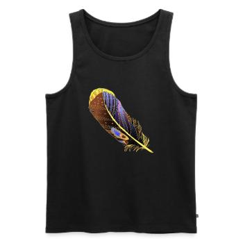 Plume - Débardeur bio Premium Homme - noir - Devant - Michal (187cm)